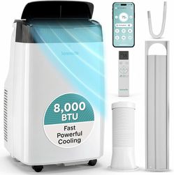 Portable Air Conditioner 8000 BTU With WIFI | 3-in-1 Cooling, Fan and Dehumidifier | 24-H Timer up to 350 sq ft Coverage | AC Unit for Bedroom, Home &