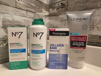 New Skincare Bundle Lot: No7 Derm Solutions, Neutrogena Collagen Bank & L'Oreal Revitalift
