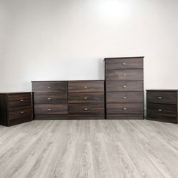 Dresser , Chest And 2 Nightstands - Cómoda, Gavetero Y 2 Mesitas De Noche 