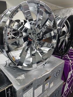 New 24 chrome nexus 10 rims & tires. $0 TAKE HOME LAYAWAY. Ulohos 2940 N Keystone Mon-Sat 10-6pm