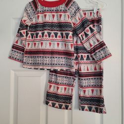 Cuddle Duds Fair Isle 2-Piece Winter Pajamas (Size XS 4/5)