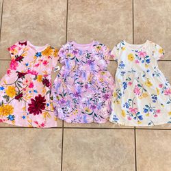 3 New Beautiful Girl Floral/Flower Dresses Size 3T