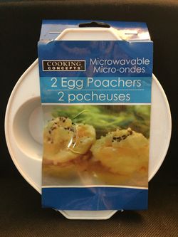 Cooking Concepts NEW Microwavable 2 egg poachers