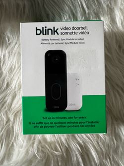 Blink Video Doorbell System Head-to-Toe HD View, 2-Year Battery Life & Simple Setup, Sync Module
