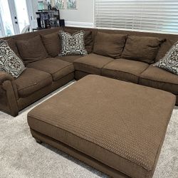 Nice Sectional With Large Ottoman