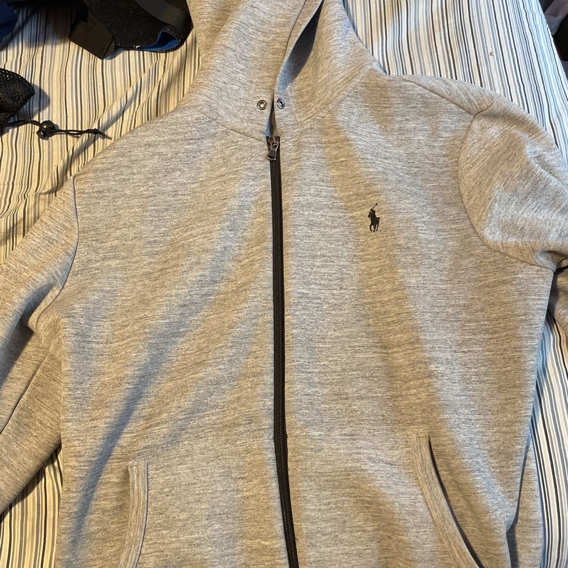 Grey Polo Hoodie