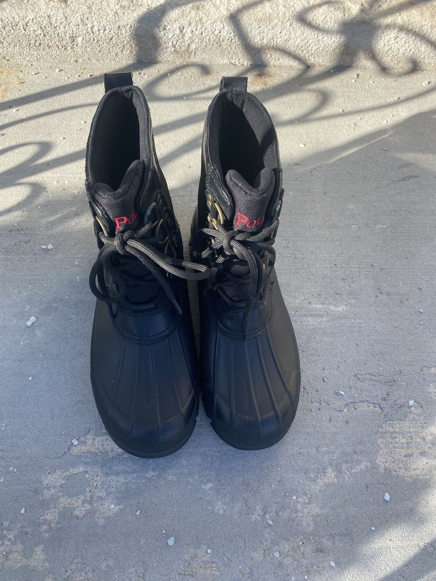 Black polo boots size 9