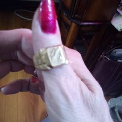 Men's 18k Gold Antique Ring
