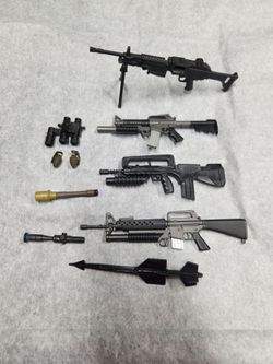 Vintage G.I. Joe Weapon Lot Accessories Rifles, Missiles, Binoculars, Grenades