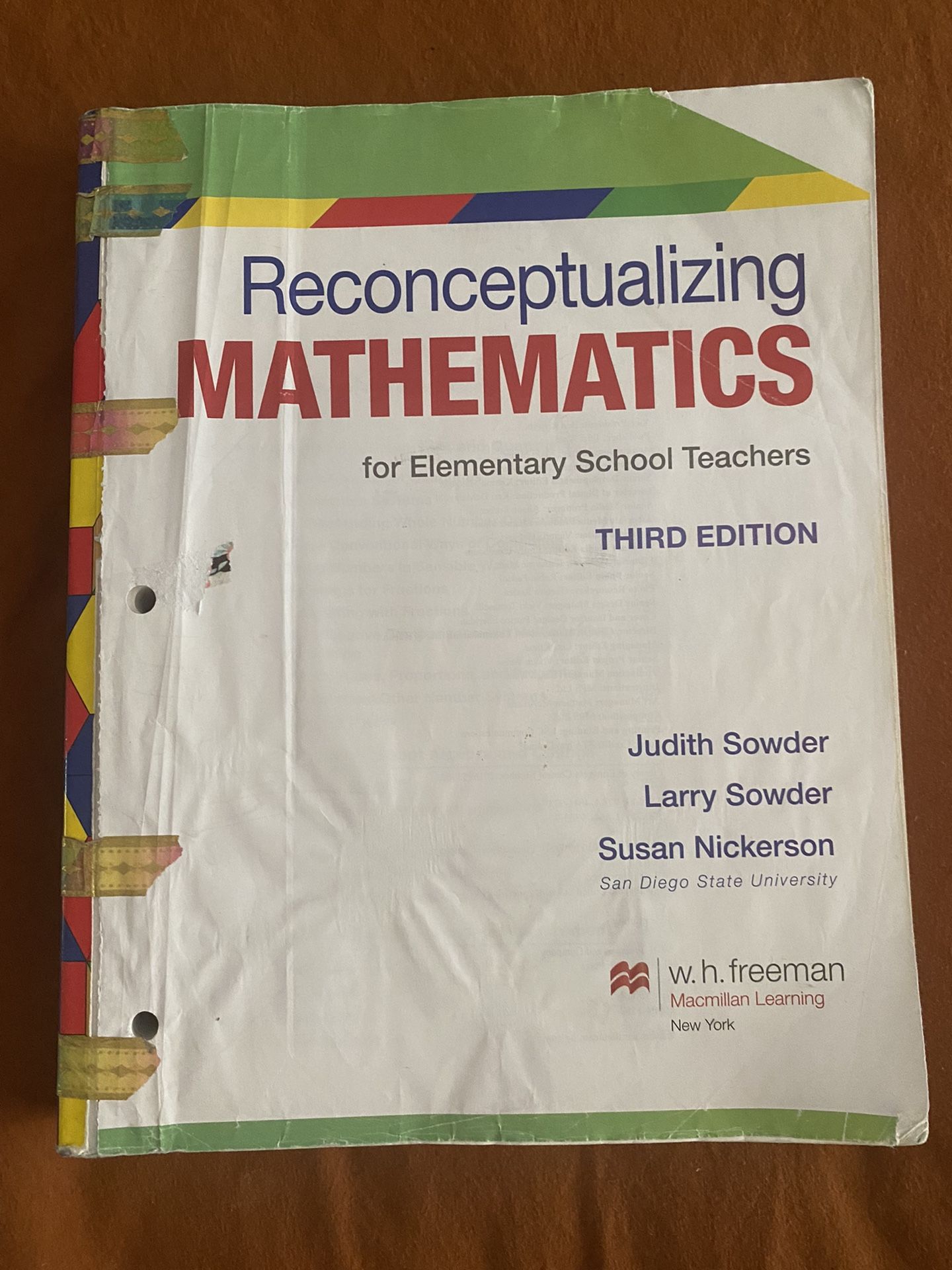 Reconceptualizing Mathematics for Elementary School Teachers third Edition 
