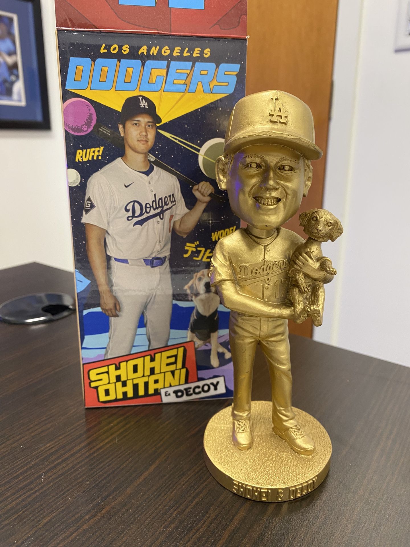 Dodgers Shohei Ohtani Decoy Gold Bobblehead