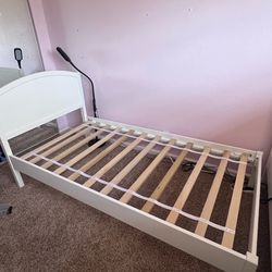 Twin-Size Bed, White, Crate & Barrel