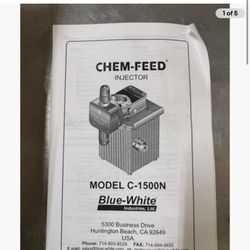 CHEM FEED INJECTOR MODEL C-1500N