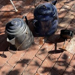 Old Western kettles Antique about  11”X7-9”