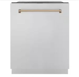 ZLINE Autograph Edition 24” Dishwasher – Champagne Bronze Handle