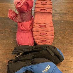 Winter Boots And Gloves For Kids 