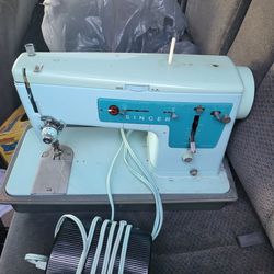Rare Blue Singer Sewing Machine