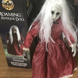 Spirit halloween cheap roaming antique doll