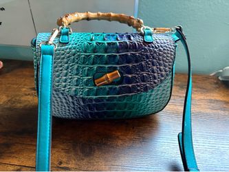 Blue scaly purse
