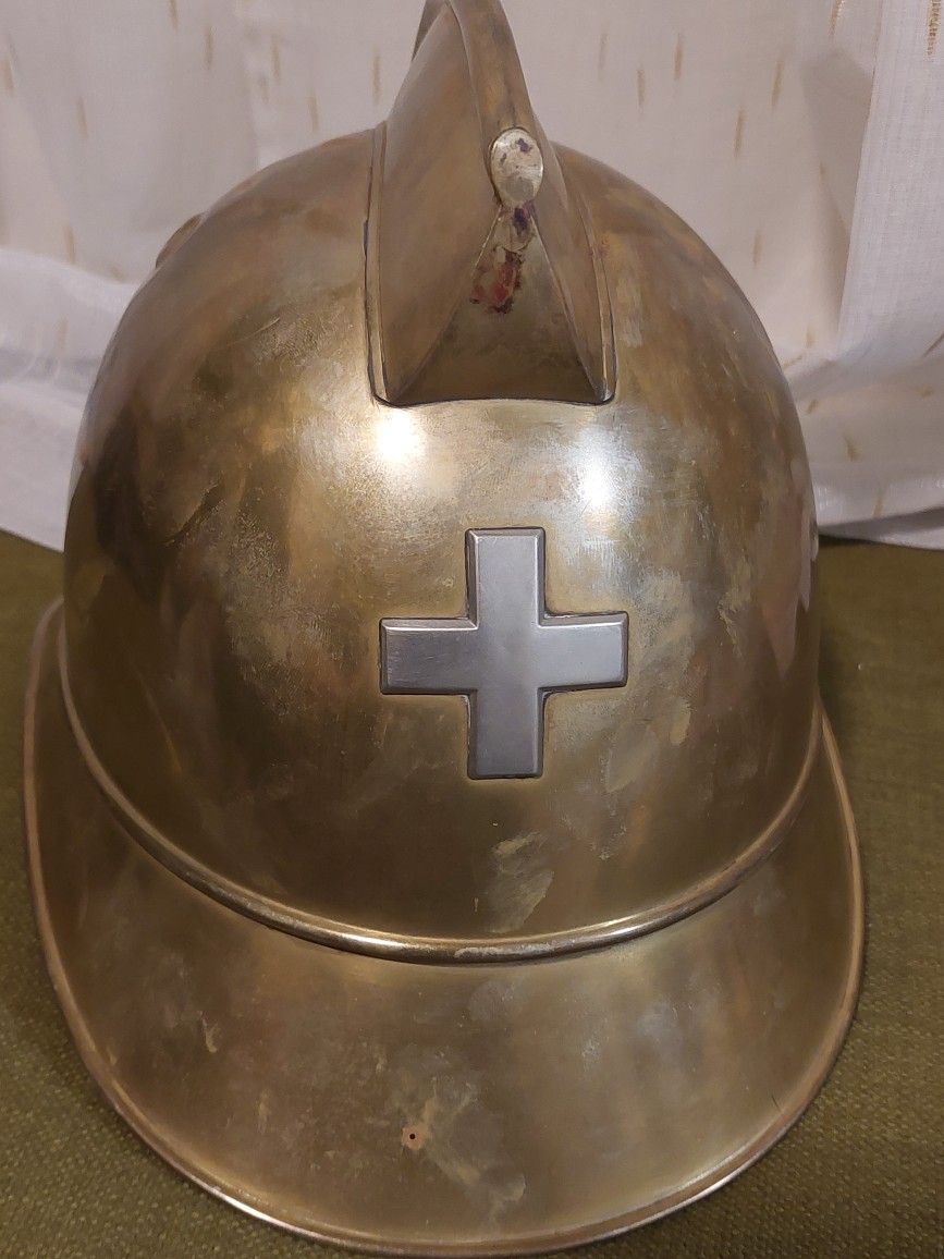 Vintage Swiss Fire Helmet Firefighter Feuerwehr - Vintage Metal Helmet