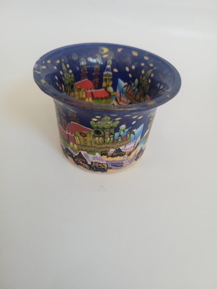 Beautiful Tea Light Glowing Glass Le Vitrage Kerzen Studio Germany, Village.