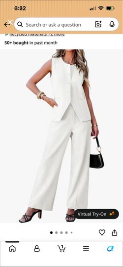 Women’s vest and wide leg pants, set, XL