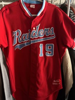 Rawlings Raiders #19 Baseball Jersey Size 44