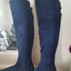 Charles David Blue Suede Boots