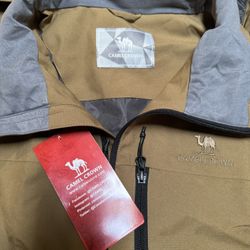 CAMEL CROWN Men's LARGE Softshell Jacket Waterproof Windproof Size Medium 