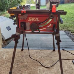 SKIL 15 Amp 10 Inch Portable Jobsite Table Saw with Folding Stand- TS6307-00