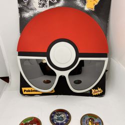 Pokemon kid child Shades Sunglasses toy mask and Coins