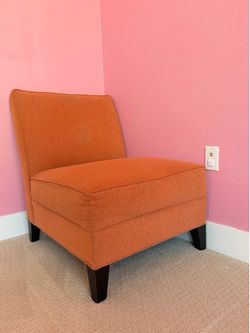 Mitchell Gold + Bob Williams Slipper Chair – Burnt Orange / Terracotta