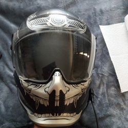 Harley Davidson And Badass Rocker Motorcycle Helmet In
