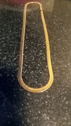 14 K Harringbone Chain Necklace Used 18"-28" Gold Jewelry