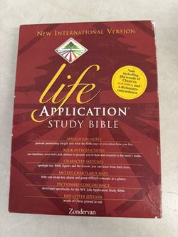 NIV Life Application Study Bible, Leather Burgundy