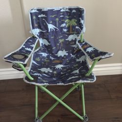 Kids boys armchair blue dinosaur outdoor camp camping chair