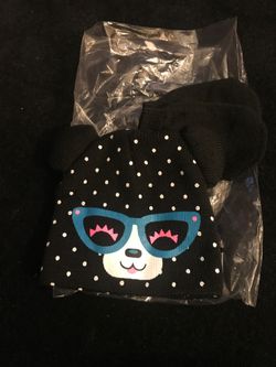 Baby girl beanie and mitten set $5