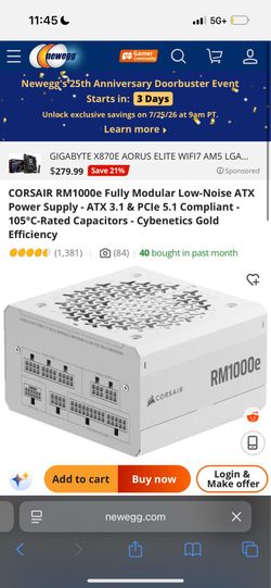 Corsair power supply 1000w