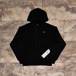 Alo Yoga Accolade Hoodie Pullover Logo Sweatshirt Black NWT Size Small