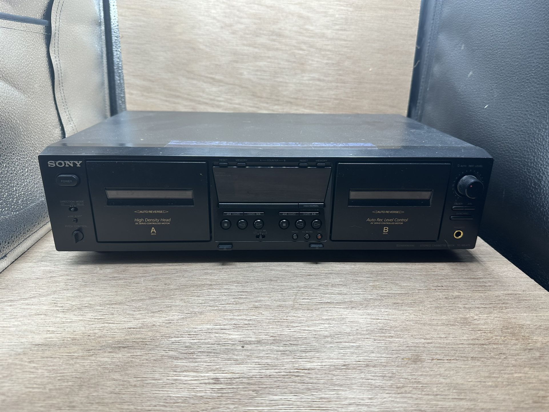 Sony TC-WE475 Dual Cassette Deck With Pitch Control - TESTED