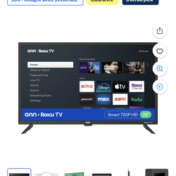 32” onn Roku TV monitor
