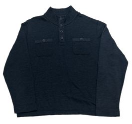 Lucky Brand Thermal Shirt Men’s XXL Dark Grey Pocket Outdoor Button Henley