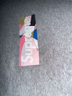 Supreme x Emilio Pucci Box Logo Tee in the Heather Grey/Dusty Pink large