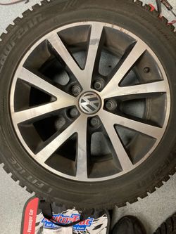 Vw 16” rims with studded snow tires, and new chains