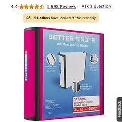 Binder Brand New 3 Inch Three Ring 
