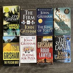 JOHN GRISHAM BOOKS (LOT OF 8 PAPERBACKS)