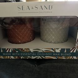 New Sea & Sand Candles. Set of 2.