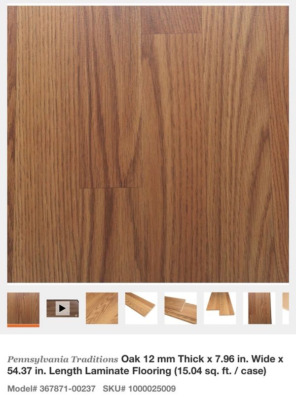 Pennsylvania Traditions Oak 12 Mm Thick X 7 96 In Wide X 54 37 In