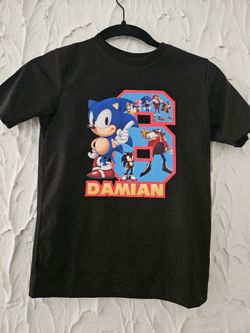 Sonic, birthday t-shirt,custom t-shirt