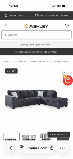 Ashley Dark Gray Sectional Sofa with Chaise